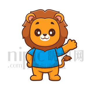 可愛(ài)卡通獅子