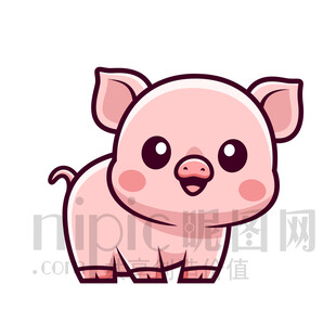 可愛卡通豬