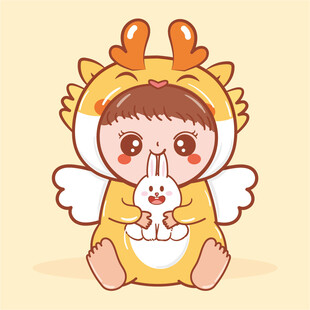 小飞龙宝宝摆件天使