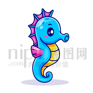 可爱卡通海马