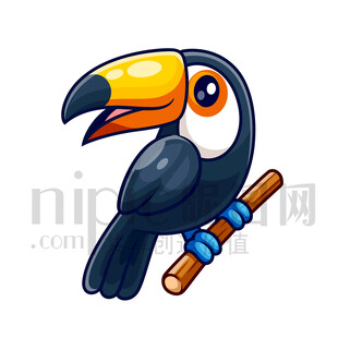 可爱卡通小鸟鹦鹉