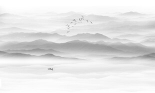 現(xiàn)代簡(jiǎn)約新中式水墨山水畫背景墻