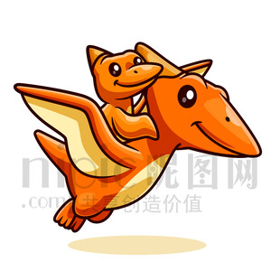 可爱卡通恐龙翼龙飞龙