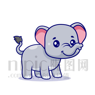 可愛小象卡通形象