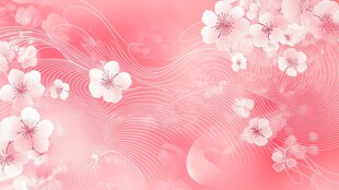 粉色浪漫櫻花背景圖