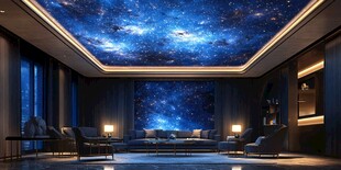夢(mèng)幻星空主題豪華客廳