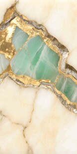 金鑲綠寶石奢華裝飾圖案