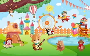 欢乐儿童游乐园场景