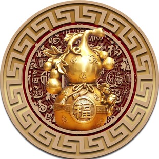 金色葫蘆吉祥裝飾圖案
