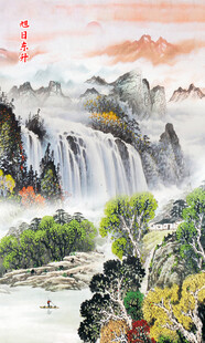 竖幅山水画