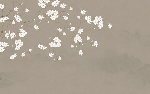 新中式兰花工笔花鸟画背景墙