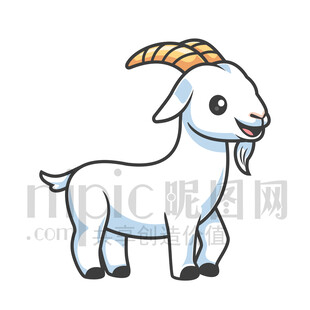 可爱卡通小山羊形象