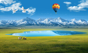 藍天白云大草原