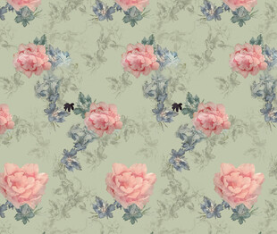 復(fù)古風(fēng)花卉圖案壁紙