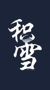 書法藝術(shù)之積雪二字