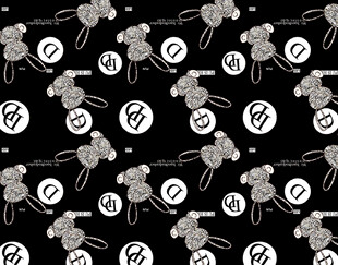 黑白卡通圖案背景紋理