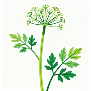 柴胡矢量插畫素材