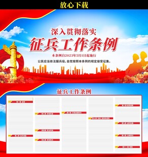 征兵工作條例展板
