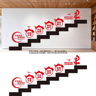 不忘初心跟黨走黨建樓梯墻