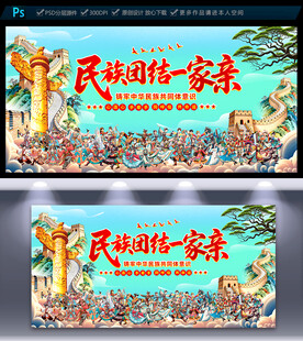 民族團(tuán)結(jié)海報