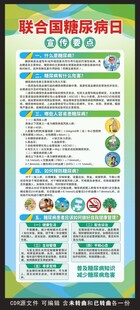 聯(lián)合國糖尿病日宣傳要點展架