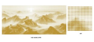 矢量長城鏤空雕刻點(diǎn)陣圖