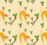 卡通猫底底纹图案