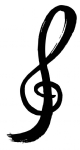 音乐符号毛笔画