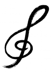 音乐符号毛笔画