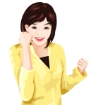 女孩握拳头