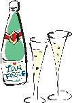 酒瓶与酒杯插画