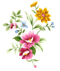 花朵水墨画
