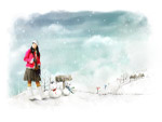 雪景相框模板