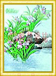 浮雕花草