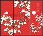 白玉兰推门画
