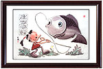 恒超漫画 童子钓鱼图02