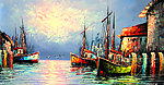美丽的地中海油画