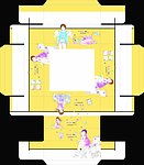 素描卡通包装盒