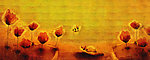 郁金香油画装饰图片（200x80）