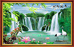 山水画 流水生财