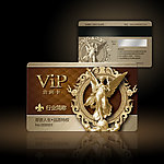 欧式雕塑高档vip贵宾卡设计高级会员卡模板