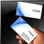 简洁蓝色名片设计