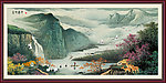 风景画 山村秋色