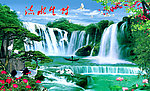 山水画 迎客松 松鹤延年