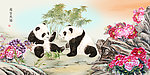 牡丹熊猫
