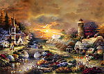 油画风景 田园风光