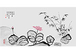 水墨清荷