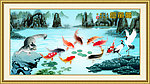 山水画 赏鱼图
