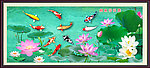 荷花鲤鱼图