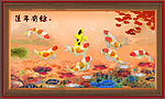 油画 莲年有余